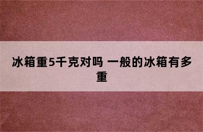 冰箱重5千克对吗 一般的冰箱有多重